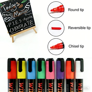 Marqueur à <span class=keywords><strong>craie</strong></span> liquide personnalisé effaçable à sec/humide, 12 couleurs, pour verre, <span class=keywords><strong>tableau</strong></span> blanc, tableaux noirs - Product Image 2