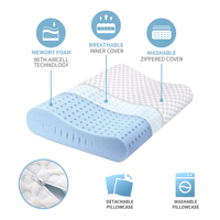 OEM le meilleur lit sommeil cale Contour orthopédique papillon forme oreillers dormeur latéral anti ronflement cervical mémoire oreiller en mousse