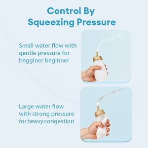 सिलिकॉन नेटटिंग पॉट 300 मिलीलीटर नरम टिप नाक के लिए सिनस इरिगेटर साइनस बोतल को निचोड़ते हुए नाक के साथ क्लीनर - Product Image 5