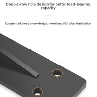 Support triangulaire flottant pour comptoir de bureau, étagère murale suspendue, support de charge anodisé pour évier sous-évier