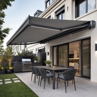 Auvent en aluminium pour fenêtre, cassette intégrale rétractable, électrique, protection contre la pluie, auvent extérieur pour balcon, porte de maison, protection solaire, taille personnalisée, UV