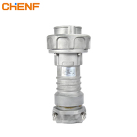 Chenf 5P 250A 400V Soket Steker Industri Tahan Air IP67 Anti Ledakan Tiga Fasa Daya Tinggi Terminal Sekrup