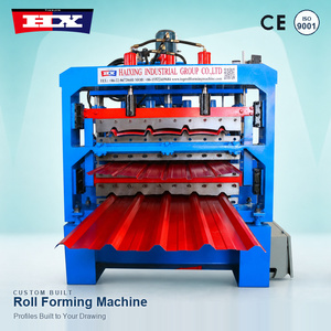 Integrierte 3-in-1 Automatische Profiliermaschine zur Herstellung von Stahl-Dachplatten Rollformmaschine - Product Image 2