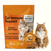 Soutien Immunitaire pour Chats : Complément Alimentaire à Croquer à la Lysine et au Curcuma pour la Santé Immunitaire des Chats, Riche en Protéines et en Oméga-3