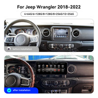 Autoradio MOOKAKA Qualcomm 12,3 pouces Android 15 pour Jeep Wrangler 2018-2022, lecteur DVD de voiture, système audio, GPS, unité principale
