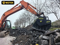 MOTEK Broyeur à mâchoires multifonctionnel pour charbon avec pompe et engrenage pour accessoires d'excavatrice certifié CE pour 10-50 tonnes