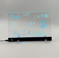 Tableau de dessin lumineux 2025LED, 7 couleurs, tableau de messages d'écriture manuscrite, effaçable, bricolage, acrylique, écriture, panneau publicitaire, boîte à lumière