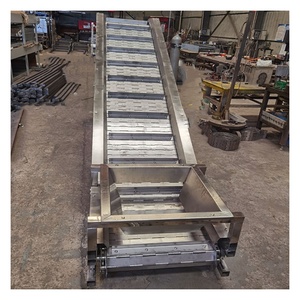 Gıda atölyesi için özelleştirilmiş 304 paslanmaz çelik zincir plaka konveyör | Eğimli kaldırma konveyör | Zincir plaka konveyör hattı - Product Image 1