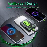 Batterie externe magnétique sans fil 10000mAh 15W, charge rapide 20W, refroidissement par air, avec câble 22W, écran LED, multi-ports