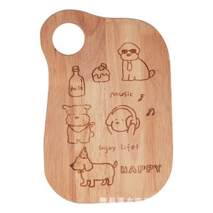 <b>Wooden</b> Cartoon Cutting Board Rectangle With Dog Design For Fruits And Vegetables - Product Image 3