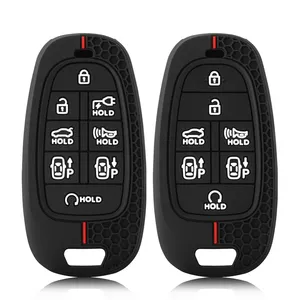 Étui de clé en silicone pour Hyundai Palisade 2023 Tucson <span class=keywords><strong>Santa</strong></span> <span class=keywords><strong>Fe</strong></span> 2021 <span class=keywords><strong>2022</strong></span> Atos Solaris <span class=keywords><strong>Prime</strong></span> Nexo Sonata Staria Ioniq - Product Image 1