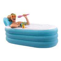 Baignoire gonflable portable pliable en PVC pour une seule personne adulte Spa Hot Tub
