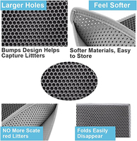Tapis de litière pour chat personnalisé imperméable nid d'abeille double couche conception anti-urine tapis de piégeage