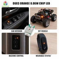 0603 SMD AlGaInP LED Orange 3V 5mA 0,06W CE-Zertifiziert Warnchip für Vorsichtssignal Spielzeugauto-Licht
