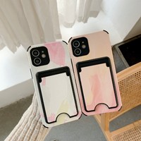 Nouvelle Arrivée : Coque Arrière en Cuir TPU Colorée avec Emplacement pour Carte d'Identité et Porte-Cartes pour iPhone 12 13 14 15 16 17 18 Pro Max