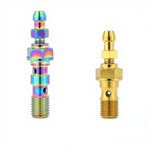 Boulon d'embrayage double trou en titane Dingtai M10, pas 1,0/1,25 mm, avec valve <span class=keywords><strong>de</strong></span> purge, boulon banjo pour étrier <span class=keywords><strong>de</strong></span> <span class=keywords><strong>frein</strong></span> <span class=keywords><strong>de</strong></span> moto - Product Image 6