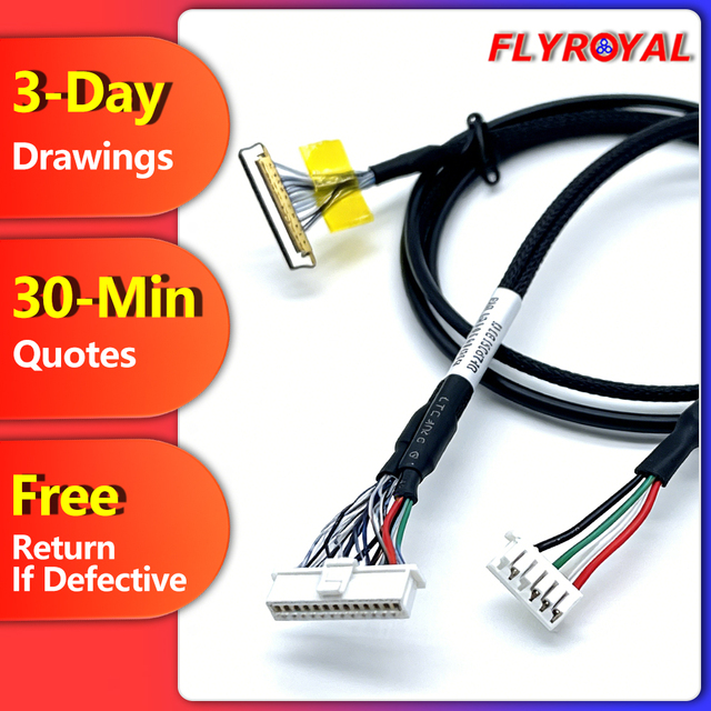 Customized PVC Insulated LVDs Electronic Connection Cable Wire Harness Assemblies for Electrical Applications
