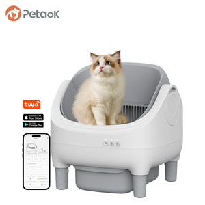 New Design Smart <strong>Cat</strong> <strong>Litter</strong> <strong>Box</strong> APP Control Dual Safety Sensors Self-Cleaning Eco-Friendly 76L Inner Space Odor Control Open-Top - Product Image 6
