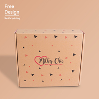 Boîtes d'emballage en carton ondulé kraft brun personnalisées avec logo imprimé pour l'expédition de vêtements