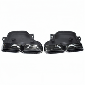 Embout arrière en fibre de carbone modifié AMG Scorpio AK pour Mercedes-Benz Classe C W205 <span class=keywords><strong>GLE</strong></span> Bouche carrée Accessoires extérieurs à quatre sorties - Product Image 2