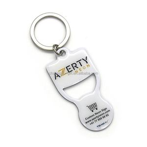 Shopping Trolley Coin <b>Keychain</b> Stainless Steel Shopping Cart Coin Chip Keyring for Europe Market - Product Image 2