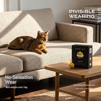 Collier de suivi Bluetooth pour animaux de compagnie avec sonnette, alarme sonore et lumineuse, localisateur intelligent pour animaux, compatible avec Apple Find My pour chat, dispositif anti-perte et de suivi