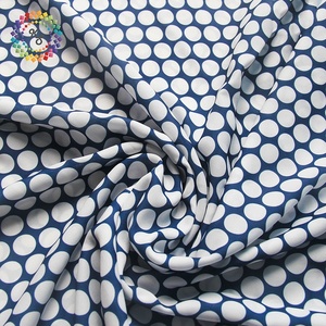 Thiết Kế Cổ Điển Chấm Bi In Ấn <span class=keywords><strong>Polyester</strong></span> <span class=keywords><strong>Crepe</strong></span> Vải Voan - Product Image 2