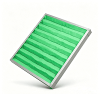 Filtre à poussière à cadre en aluminium à efficacité moyenne, panneau plissé, cadre pliable, utilisation industrielle, taille personnalisée, magasins de détail