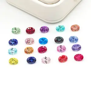 colorful lab grown gemstone beads wholesale price of lab grown emerald loose gemstone Synthetic diamonds gemstone jewelry