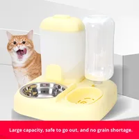 Distributeur d'eau et de nourriture automatique pour animaux domestiques, grande capacité, design modulable, en plastique, facile à déchirer, pour chiens et chats, usage domestique