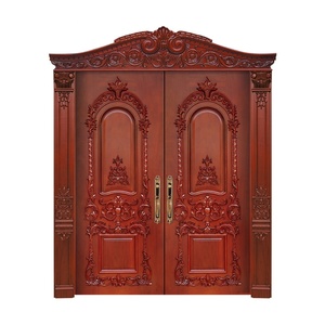Grande porte extérieure en <span class=keywords><strong>bois</strong></span> massif de chêne massif, modèle de luxe, Double, Design pour porte d'entrée - Product Image 6