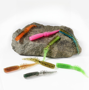 MOOKZZ Señuelos de Pesca Blandos, 10 Uds., Gusanos de Cola de Aguja, TPR de Alta Simulación con Sal y Hundimiento Lento para Lubina, Trucha, Agua Dulce, Agua Salada - Product Image 2