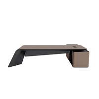 Bureau de direction de luxe moderne en forme de L, le plus vendu, pour PDG, directeur, cadre supérieur – Mobilier de bureau