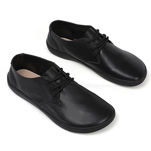 أحذية الرجال مربع اصبع القدم واسعة الحد الأدنى المشي اضافية عرض واسع صفر انخفاض الأحذية خفيفة الوزن جلد حافي القدمين حذاء رياضي - Product Image 2