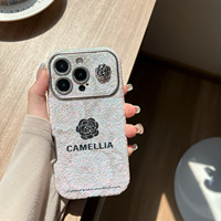 Coque de téléphone TPU Advanced Camellia avec grande fenêtre et support pour Apple iPhone 17 Pro Max, 15 Pro Max, 14 Pro, iPhone 16