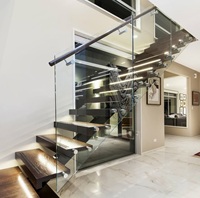 Escalier en forme de I élégant, escalier de mezzanine