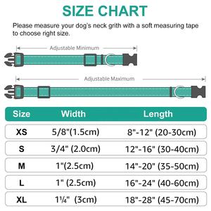 Hochwertiges reflektieren des Polyester-Neopren-gepolstertes personal isiertes Hunde halsband mit nachhaltig bedruckten Muster bändern Haustier leinen - Product Image 3