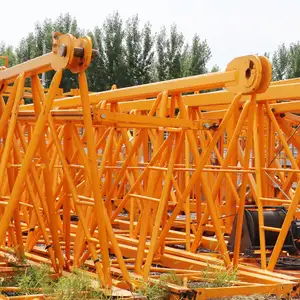 China 6 Ton 60m Longitud de pluma Flat-top Tower Crane precio usado para la venta
