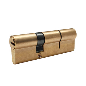 Cylindrical <b>Lock</b> <b>Cylinder</b> Copper Gold Color L35 Door <b>Lock</b> Part For Security Door - Product Image 1