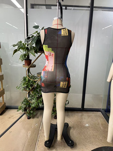 Vestido Mini Sexy de Malla Estampada de Diseño Nuevo y de <span class=keywords><strong>Alta</strong></span> Calidad para <span class=keywords><strong>Boutique</strong></span> al por Mayor 2026 - Product Image 5