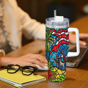Taza de Viaje Personalizada con Impresión 3D de Puerto Rico, de Acero Inoxidable de Doble Pared y Aislamiento al Vacío, para Café, 40 oz - Product Image 5