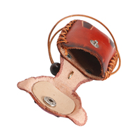 Porte-clés mini pochette singe mignon en cuir fait main, breloque de sac animal, pendentif décoratif artisanal pour rétroviseur de voiture, cadeau promotionnel