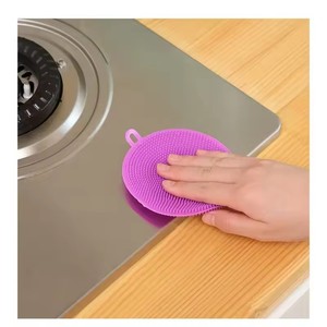 1 brosse à vaisselle en silicone, éponge à récurer pour casseroles et poêles, tampon à récurer en silicone, brosse à récurer pour fruits, casseroles et poêles, outil de nettoyage de cuisine - Product Image 4