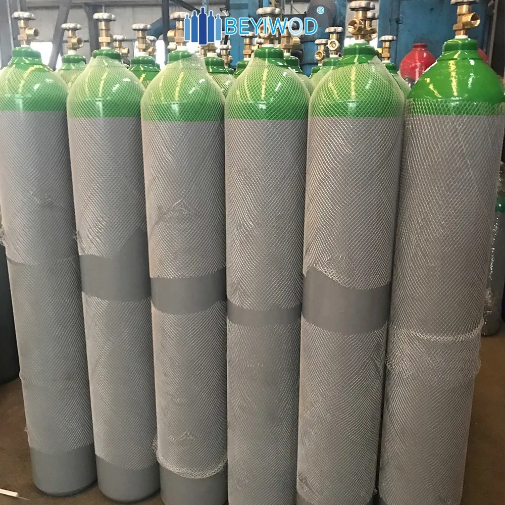 High pressure 6m3/7m3/8m3/9m3/10m3 oxygen gas cylinder price steel cylinders with valves and handles