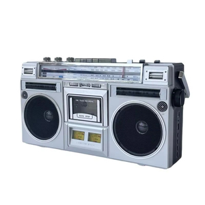 เครื่องเล่นเทปคาสเซ็ตแบบเรโทร พร้อมวิทยุ AM FM SW แปลงไฟ MP3 แบตเตอรี่แบบชาร์จได้ ไฟฉาย ลำโพงวินเทจ - Product Image 3