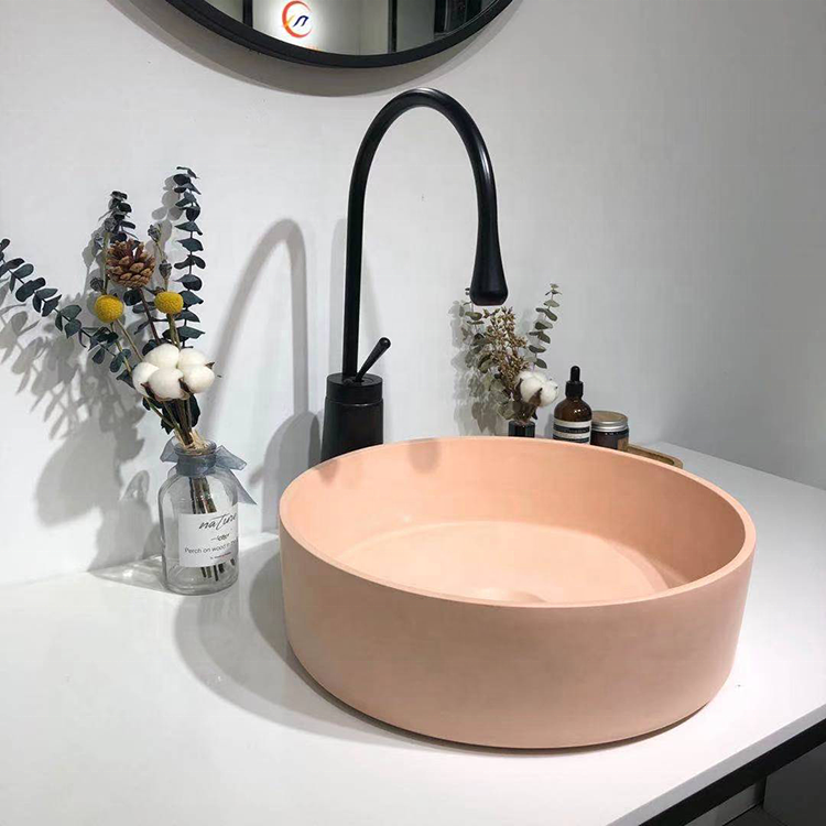 Цементная раковина MEIYANI в промышленном стиле, столешница для ванной комнаты, Раковина Круглой Формы, бетонная раковина