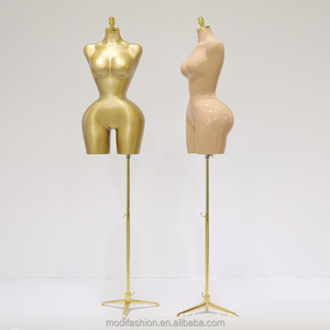 Mannequin Femme Galbé BBL Brésilien Demi-Corps Grande Taille Mannequin Buste Haut Doré sur Pied pour Femmes à Forte Poitrine Offre Spéciale - Product Image 3
