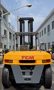 Montacargas Diésel Usado de 12 Toneladas TCM/Komatsu/T-o-y-o-t-a TCM FD120 FD100 con Motor Original Japonés y Horquilla HIGH MASTER en Venta - Product Image 6