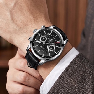 <span class=keywords><strong>Montre</strong></span> LIGE LG9866 en cuir (42 mm) avec 3 sous-cadrans pour <span class=keywords><strong>homme</strong></span>, chronographe analogique à quartz, étanche, lumineuse, <span class=keywords><strong>montre</strong></span>-bracelet de créateur pour <span class=keywords><strong>homme</strong></span> + boîte - Product Image 6