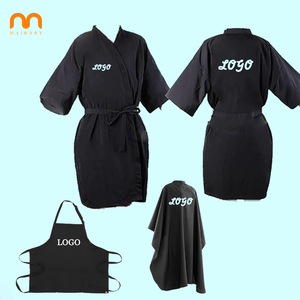 Commercio all'ingrosso logo personalizzato barbiere negozio di bellezza <span class=keywords><strong>donna</strong></span> abito taglio di capelli mantello impermeabile grembiule <span class=keywords><strong>parrucchiere</strong></span> kimono - Product Image 1